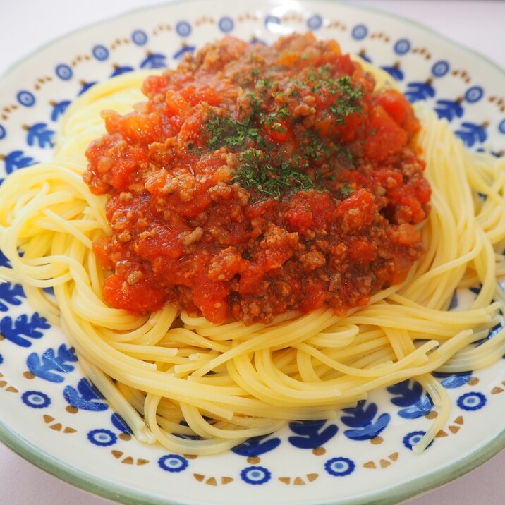 簡単シンプル!ミートソーススパゲッティ